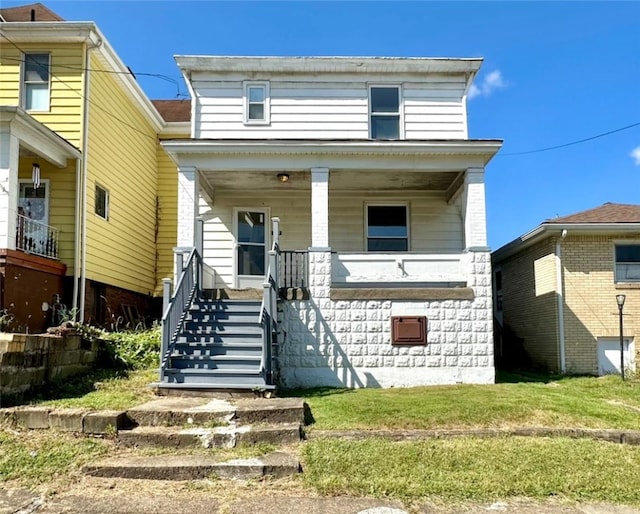 view of front of house with covered porch