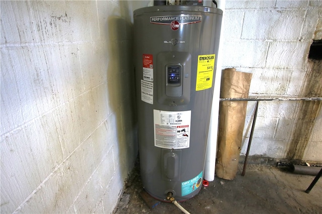 utilities featuring electric water heater