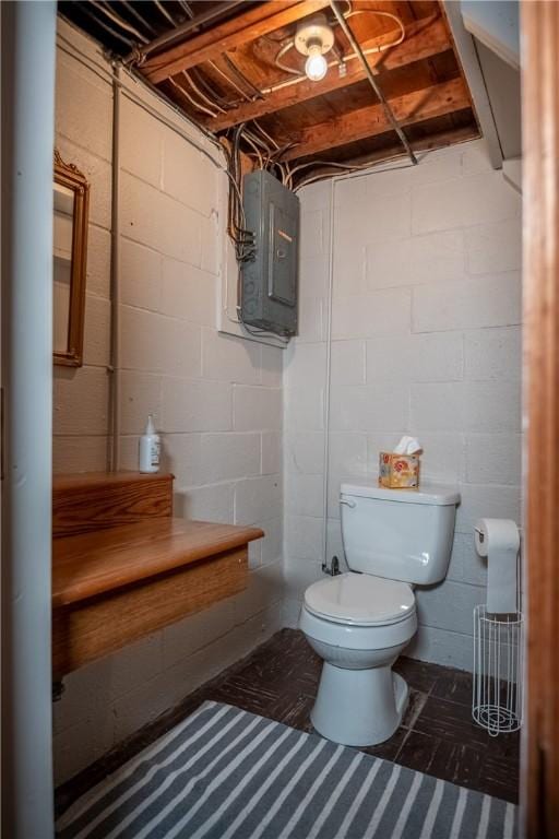 314 Lunn Blvd, Farrell, PA 16121 - bathroom with toilet and electric panel