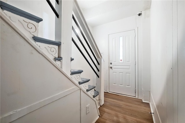 interior space featuring wood-type flooring