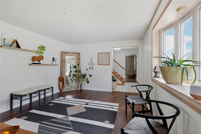 living room featuring hardwood / wood-style floors