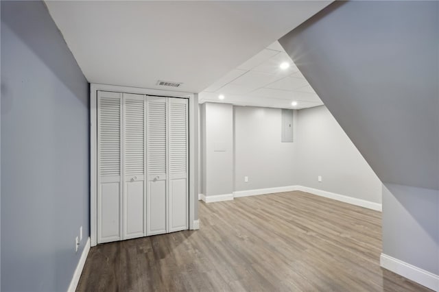 interior space featuring hardwood / wood-style floors