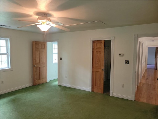 629 Euclid Ave, Grove City Boro, PA 16127 - carpeted empty room featuring baseboards, a ceiling fan, and attic access