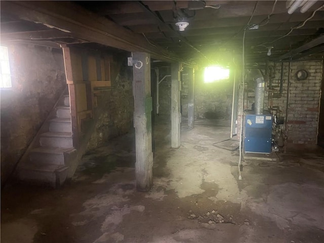 basement with stairway