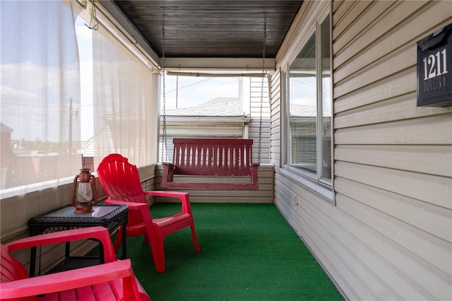 view of sunroom