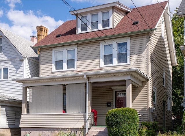 view of front of home featuring a porch