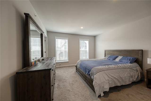 bedroom featuring carpet