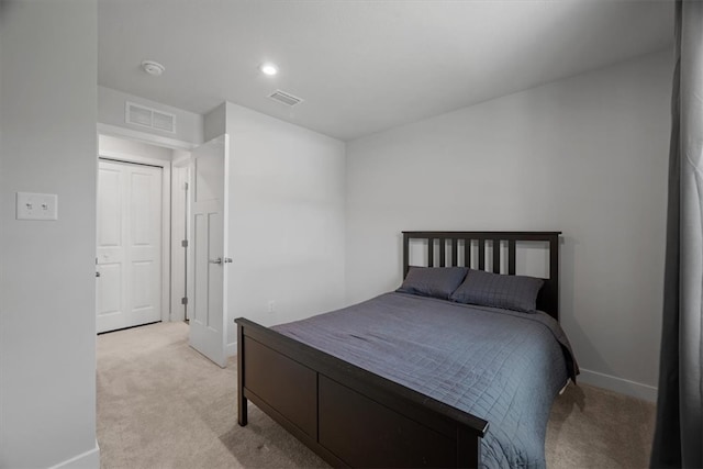 view of carpeted bedroom