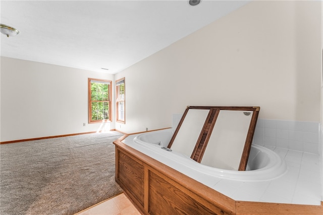 bathroom featuring a tub