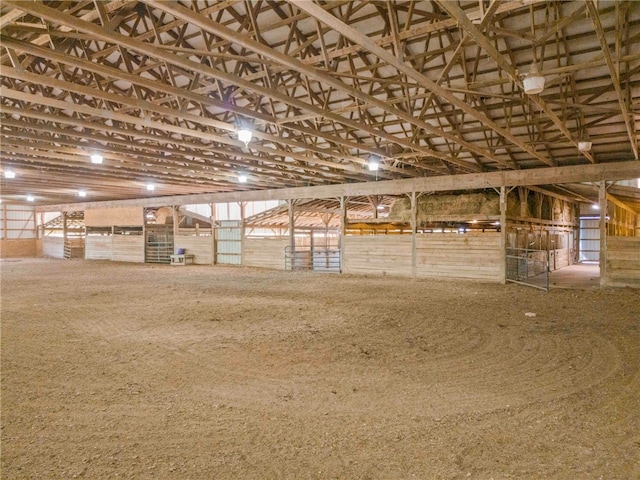 view of horse barn