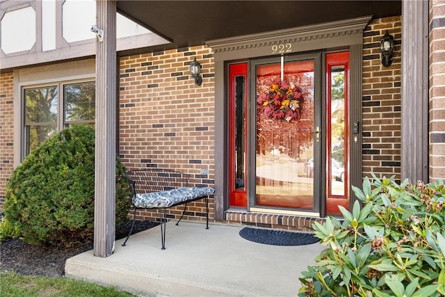 entrance to property with a porch