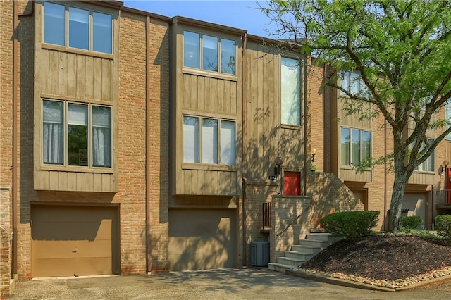 view of property featuring a garage