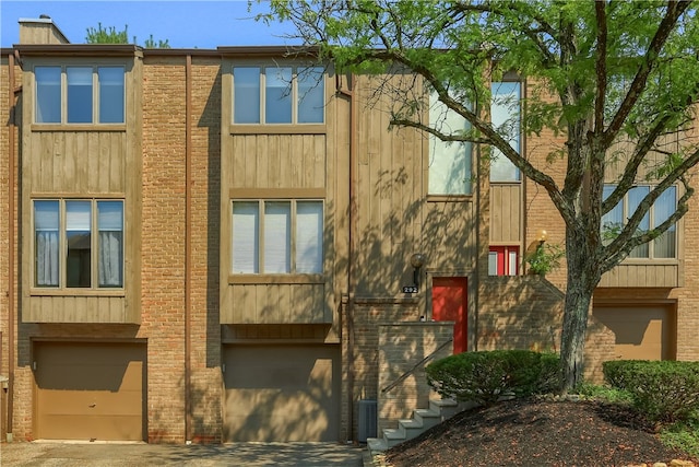 view of property with a garage