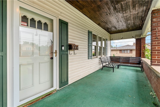 view of patio with covered porch