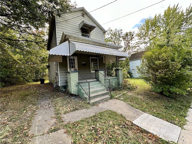 view of front of house with a porch