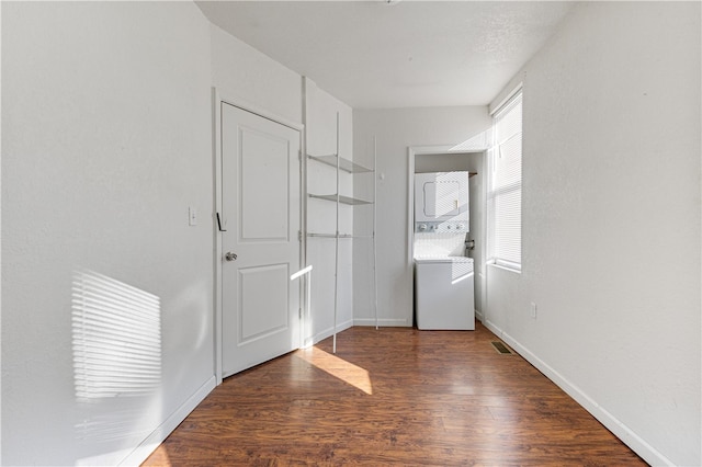 interior space featuring dark hardwood / wood-style flooring