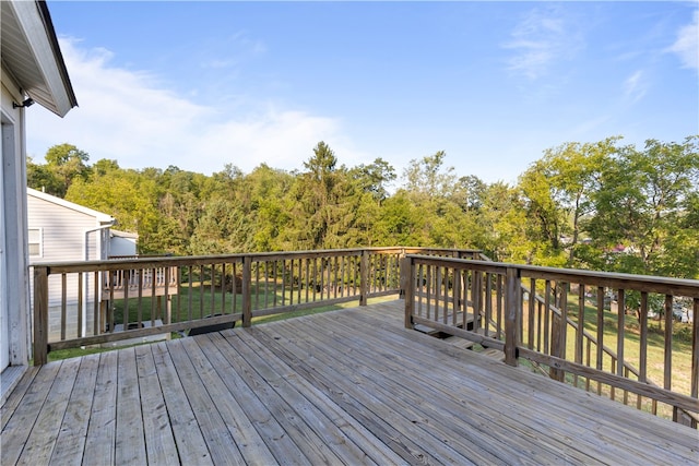 view of wooden deck