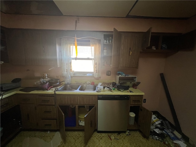 kitchen with dishwasher and sink