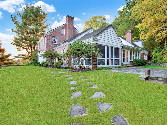 exterior space with a sunroom