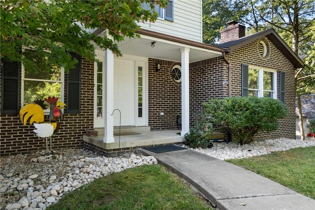 property entrance with a porch