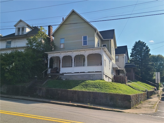 view of front of home with a porch