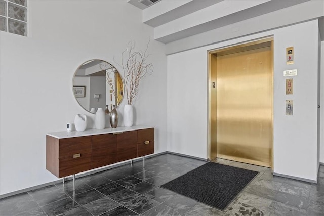 1 Pius St Unit A4, South Side, PA 15203 - bathroom with vanity, marble finish floor, baseboards, and elevator