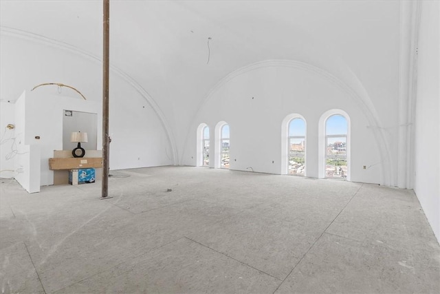 1 Pius St Unit A4, South Side, PA 15203 - unfurnished living room with high vaulted ceiling