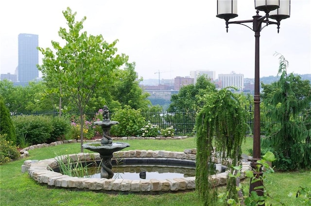 1 Pius St Unit A4, South Side, PA 15203 - view of home's community with fence, a city view, and a lawn