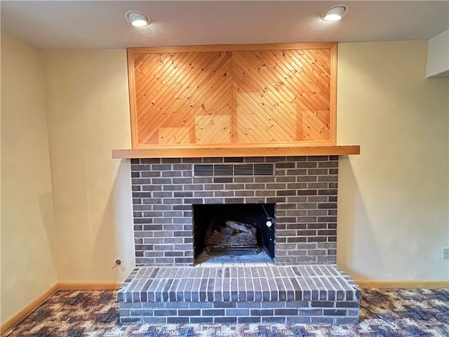 room details with a fireplace