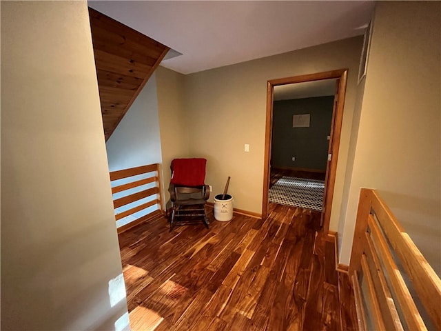 interior space featuring dark hardwood / wood-style flooring