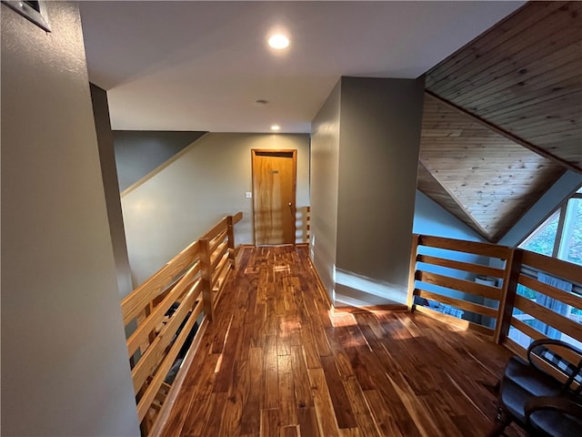 hall featuring hardwood / wood-style floors