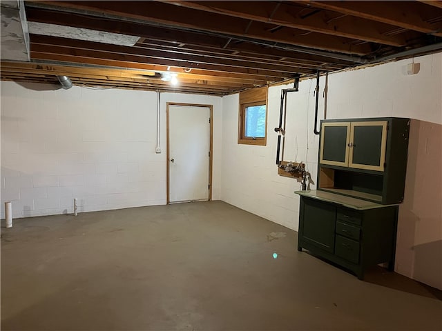 view of basement