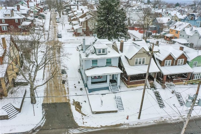 view of snowy aerial view