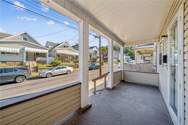 exterior space with a porch