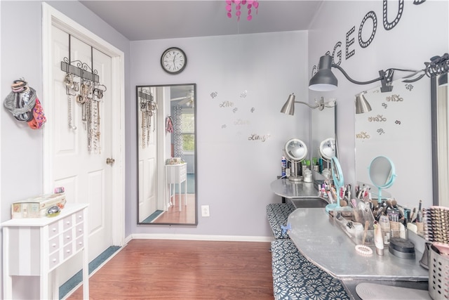 interior space featuring hardwood / wood-style floors