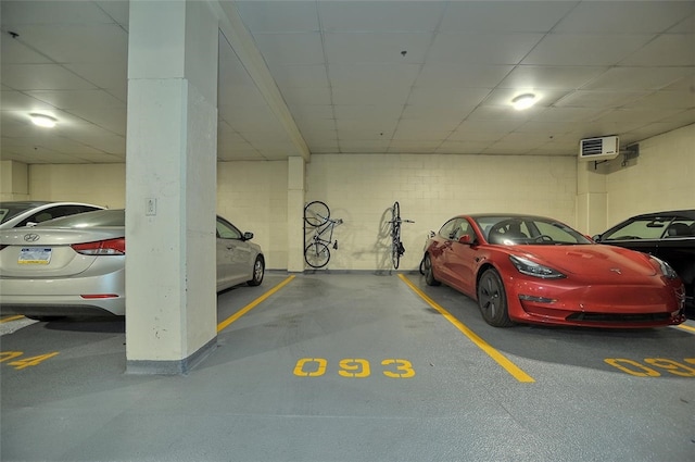 garage with a carport