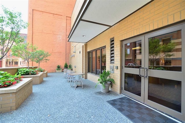 view of patio with french doors