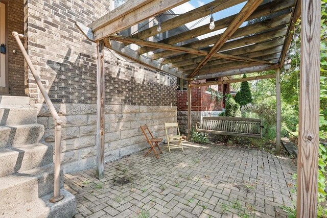 view of patio / terrace with a pergola