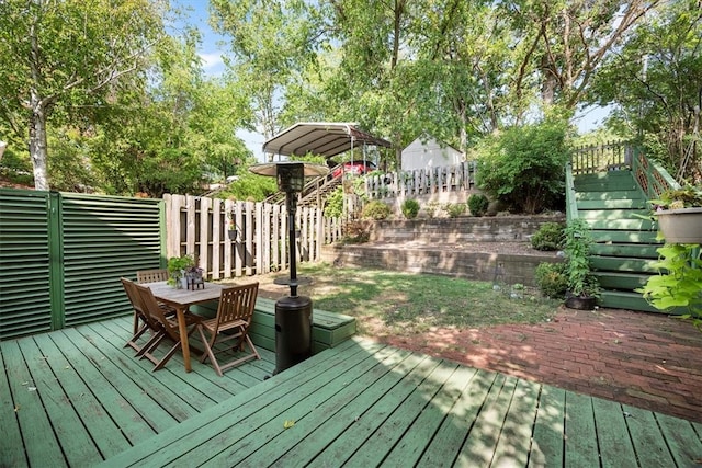 view of wooden terrace