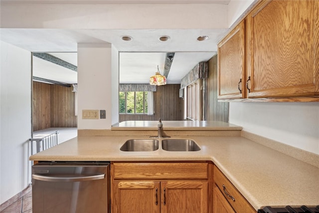 kitchen featuring dishwasher and sink