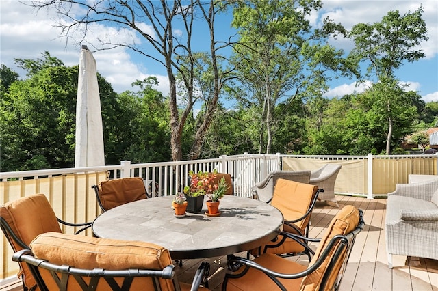 view of wooden deck