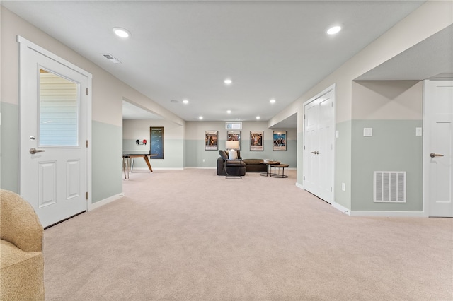 view of carpeted living room