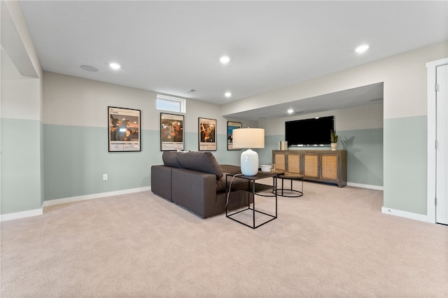 view of carpeted living room