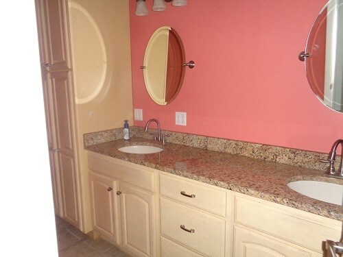 bathroom featuring vanity and tile patterned floors