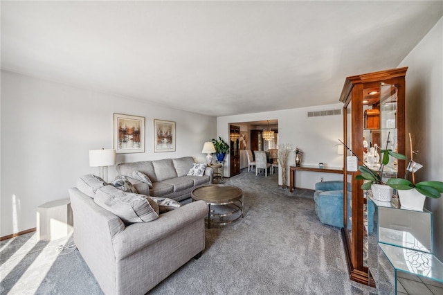 view of carpeted living room