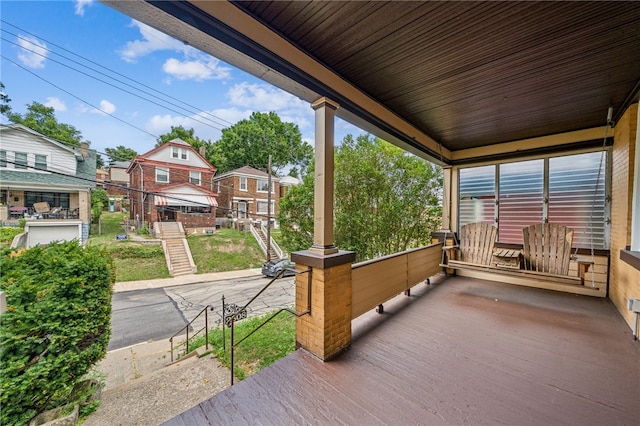 view of patio / terrace with a porch