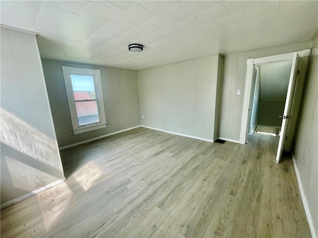 empty room featuring light wood-type flooring