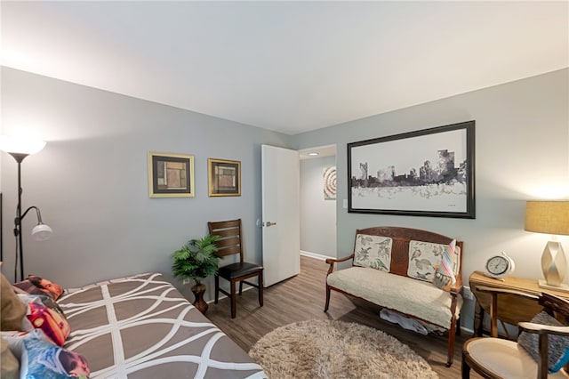 bedroom featuring hardwood / wood-style flooring