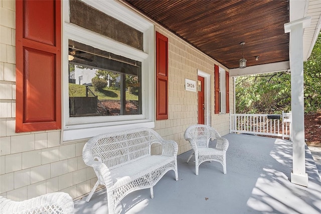 view of patio / terrace featuring a porch