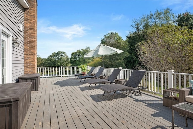 view of wooden deck